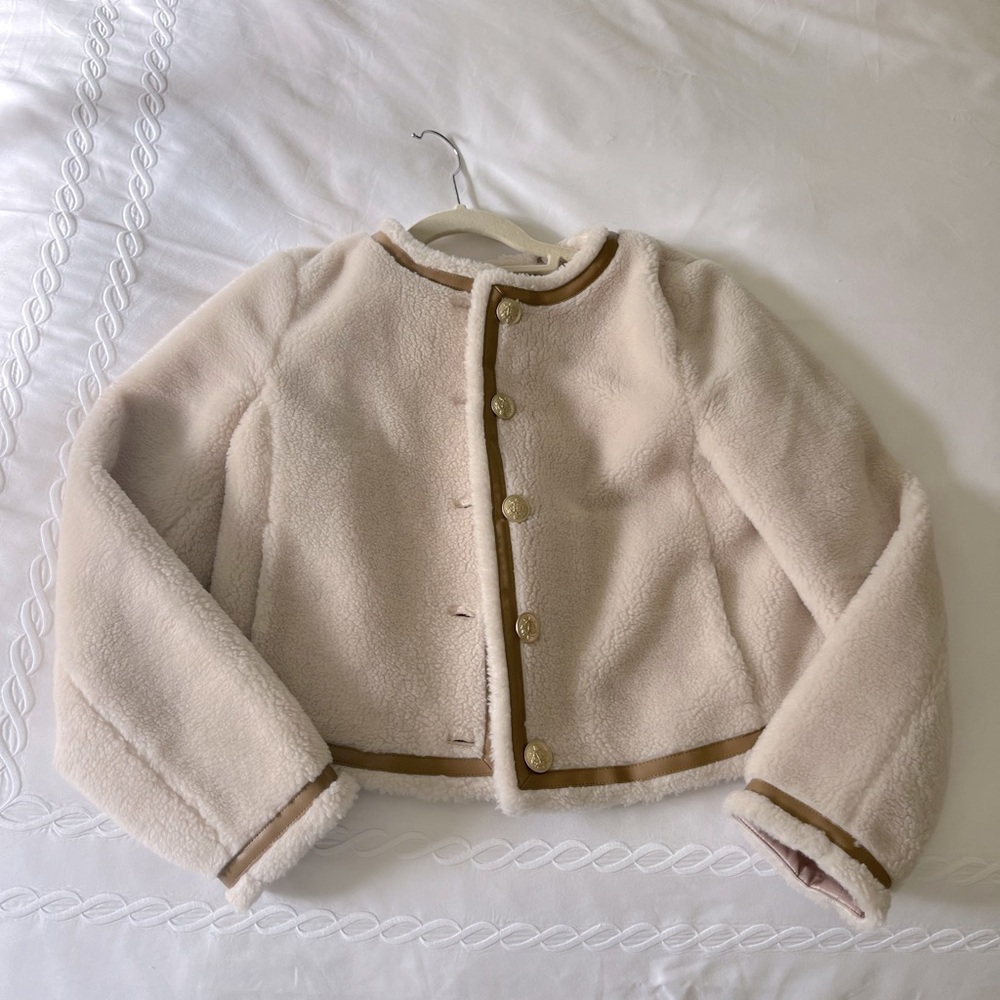 Nwot Jcrew Collection Lady Jacket In Sherpa Blend - image 1